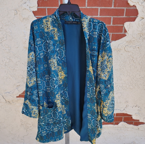 Medium Women House of Harlow 1960 REVOLVE kimono open jacket boho print - Picture 13 of 16